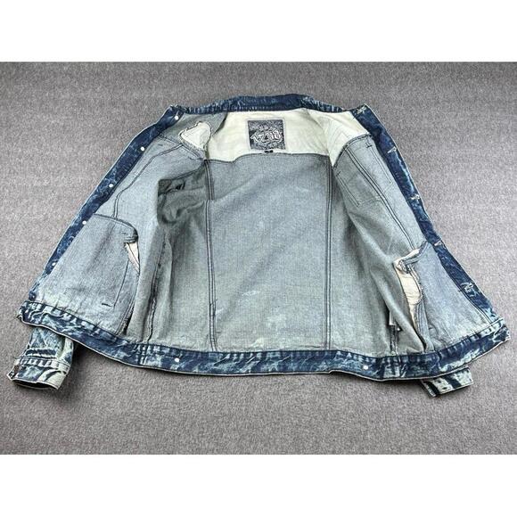 Vintage 1738 Original Brand American Flag Denim Jacket Sz‎ Medium - Picture 3 of 7